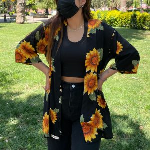 Kimono Leblon Negro Maravillas