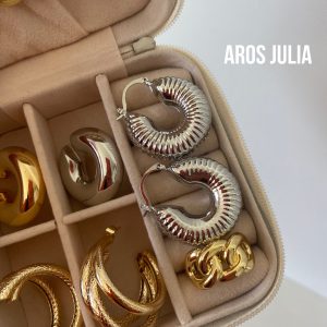 Aros Julia Dorados y Plateados