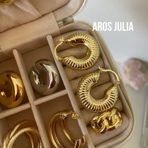 Aros Julia Dorados y Plateados