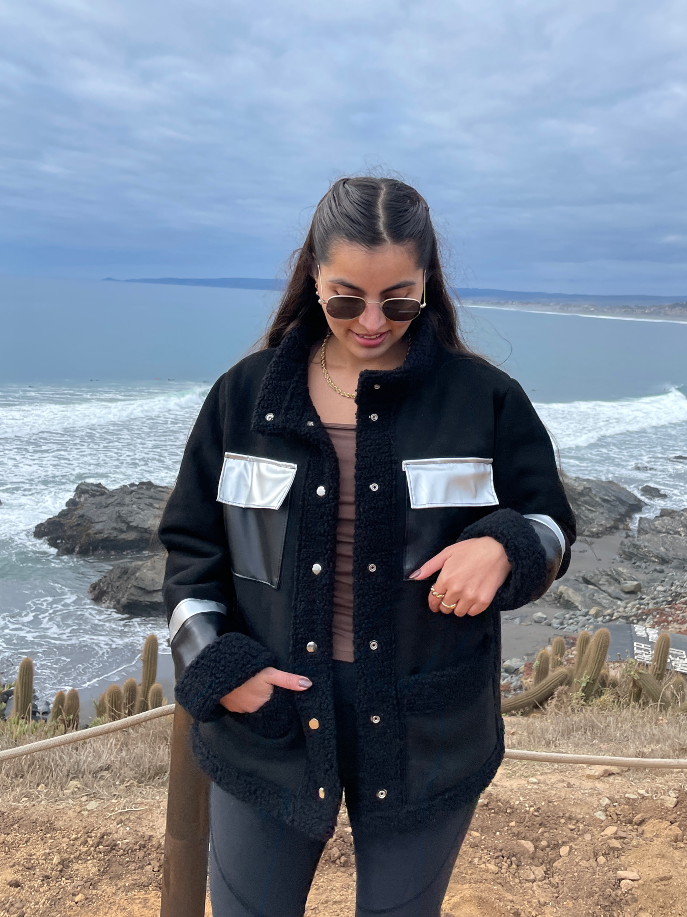 Chaqueta Chicago 100% forrada Negro – Plateado