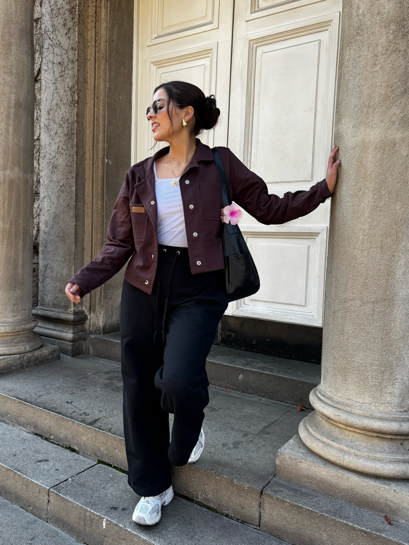 Conjunto Londres Bicolor Café-Negro