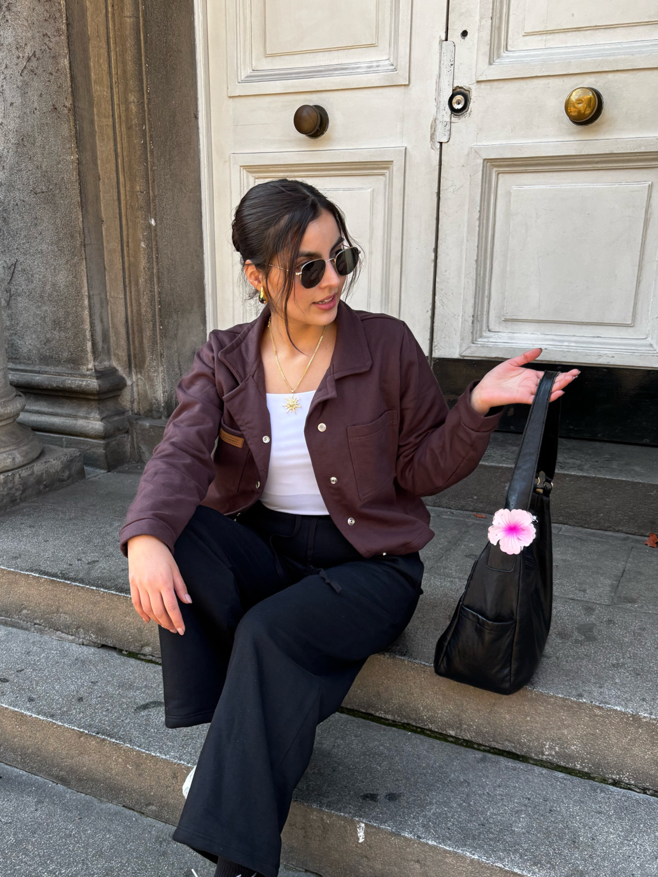 Conjunto Londres Bicolor Café-Negro