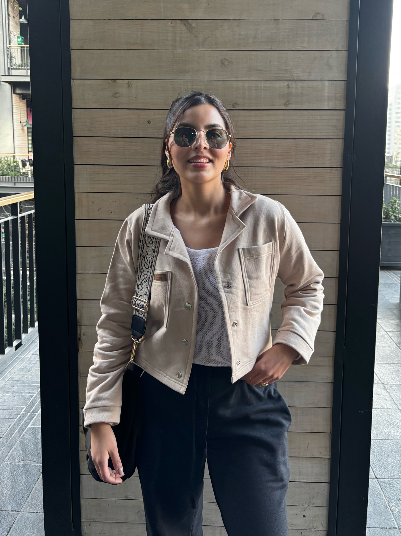 Conjunto Londres Bicolor Beige-Negro