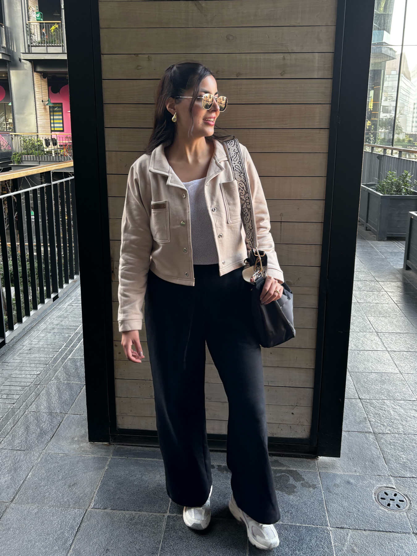 Conjunto Londres Bicolor Beige-Negro