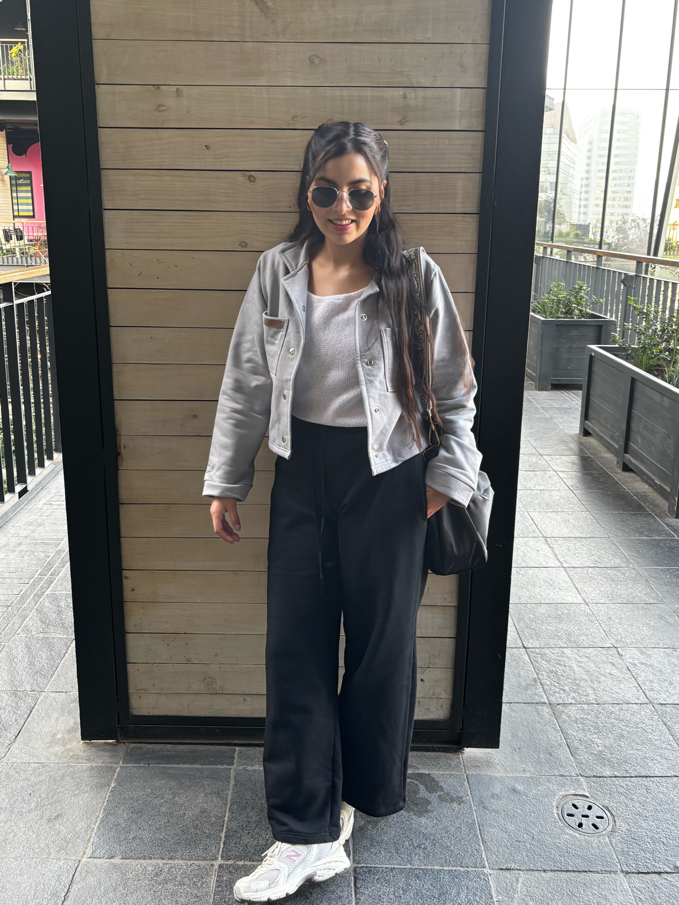 Conjunto Londres Bicolor Gris-Negro