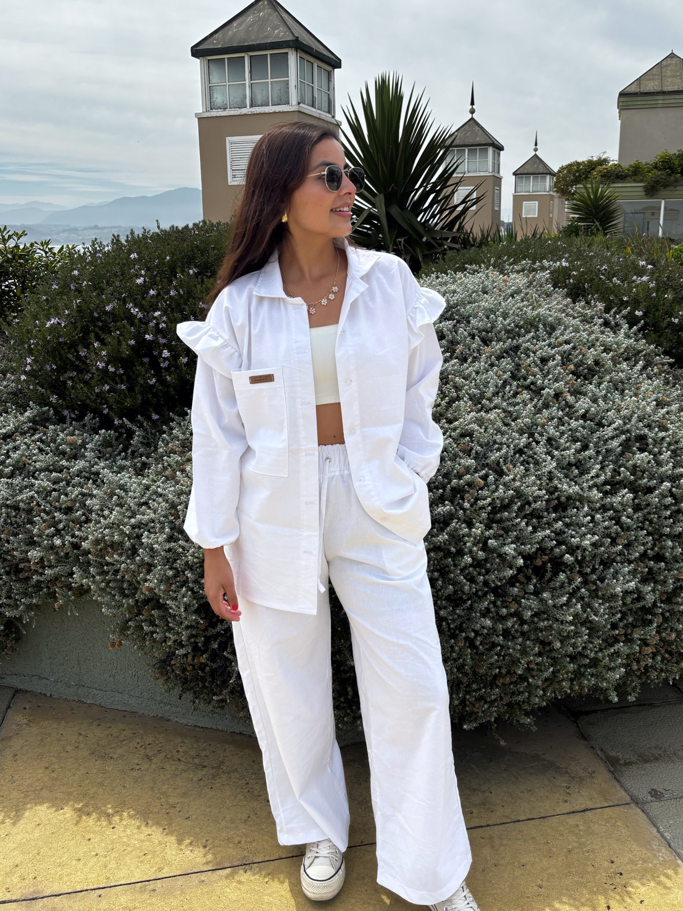 Conjunto Viena Camisa+Palazo Blanco