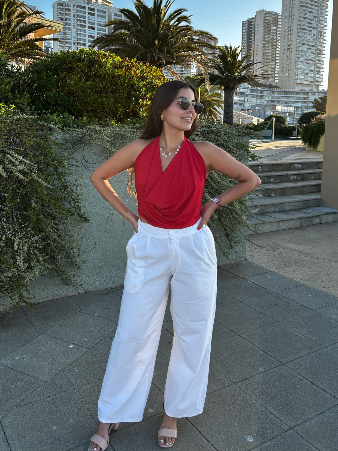 Polera Cali Roja Amarrada