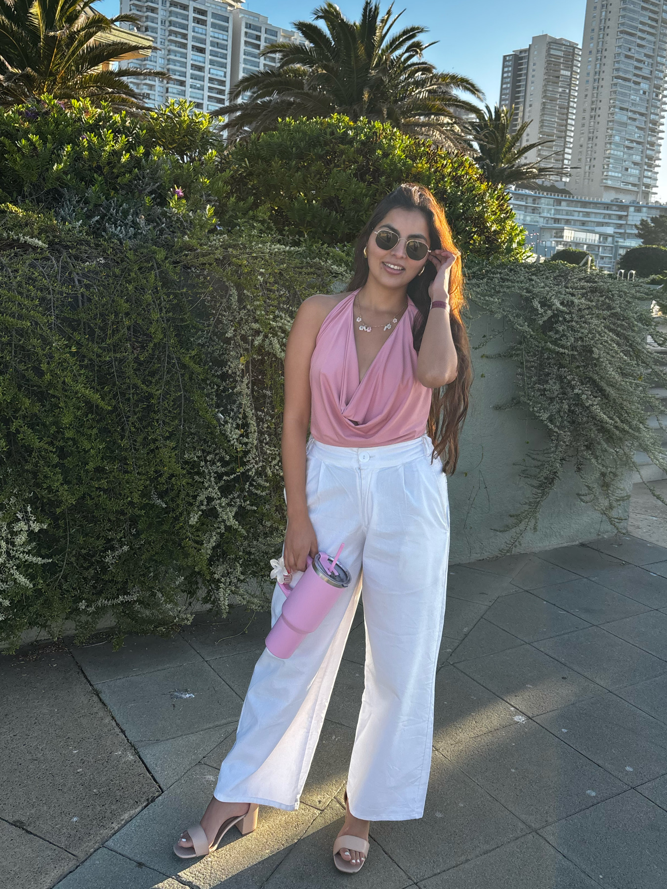 Polera Cali Rosada Amarrada