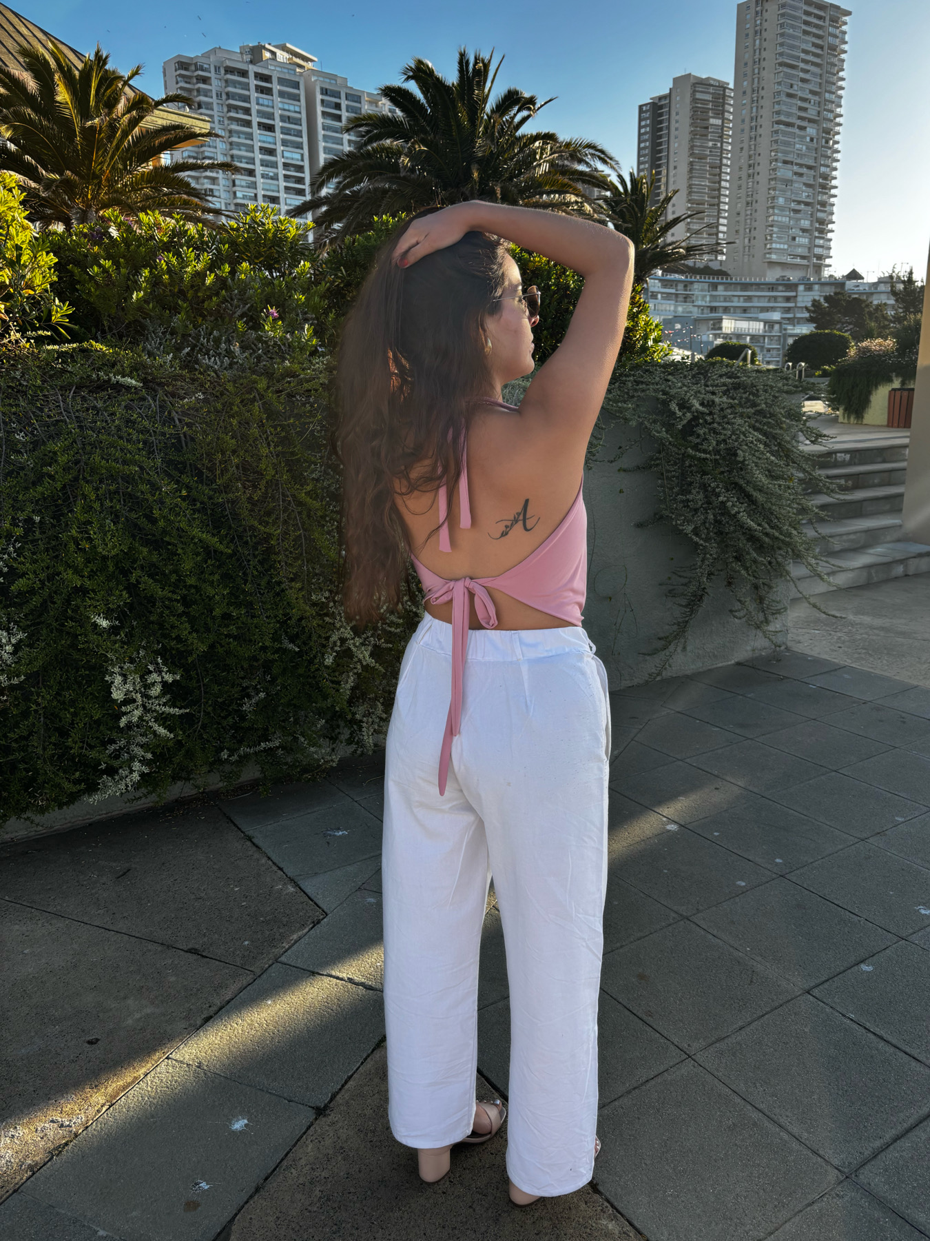 Polera Cali Rosada Amarrada