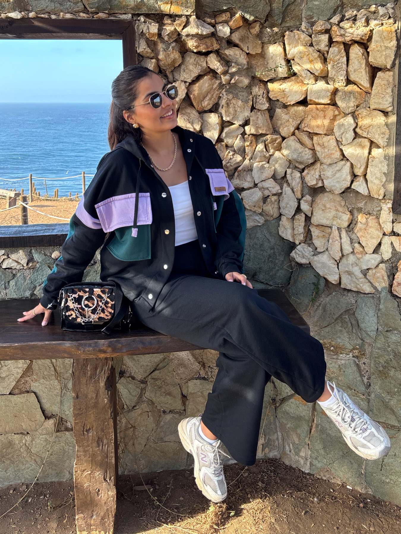 Conjunto Monaco – Negro (Petroleo y Lila)