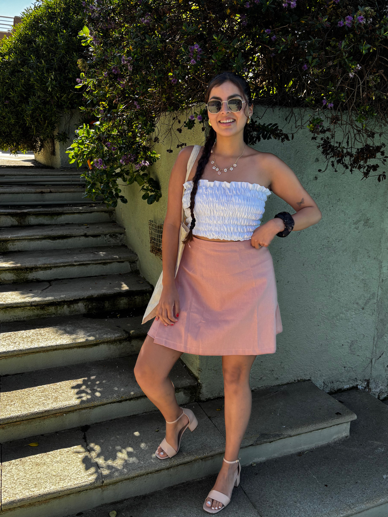 Falda Calafell Rosada – Estilo pareo